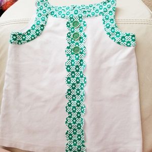 Gymboree white with green top. Girls size 6.